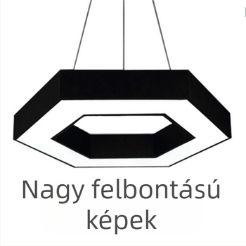 Hexagonális LED irodai lámpa kreatív dizájnnal – irodai világítás, függesztett