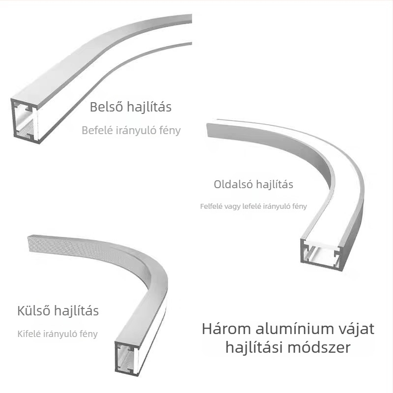 LED ívelt beépített mennyezeti lineáris világítás, ívelt félkör alakú alumínium fénycsatorna, mennyezeti dizájn világítás