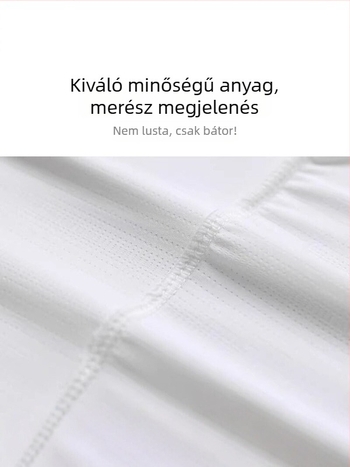 Férfi gyorsan száradó sportos rövid ujjú póló ice-silk anyagból, poliészter, futáshoz, karcsú szabás, légáteresztő