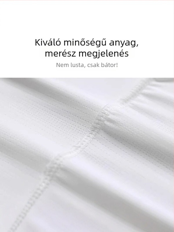 Férfi gyorsan száradó sportos rövid ujjú póló ice-silk anyagból, poliészter, futáshoz, karcsú szabás, légáteresztő