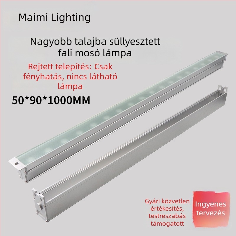 Yimei LED lineáris beépített falfény, kültéri vízálló, melegfehér