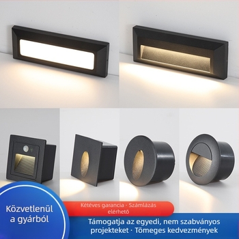 Kültéri lépcsővilágítás — felületre szerelt falikar, vízálló LED világítás