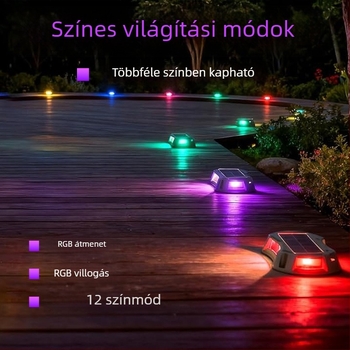 Napelemes teraszvilágítás RF távirányítóval, öntött alumínium ház, útjelző fény, gyepvilágítás, föld alatti világítás, lépcső- és alagútvilágítás