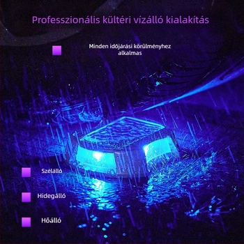 Napelemes teraszvilágítás RF távirányítóval, öntött alumínium ház, útjelző fény, gyepvilágítás, föld alatti világítás, lépcső- és alagútvilágítás