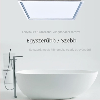 Integrált LED panel lámpa 60×120 cm mennyezetre, konyha és fürdőszoba világítás, magas fényerő