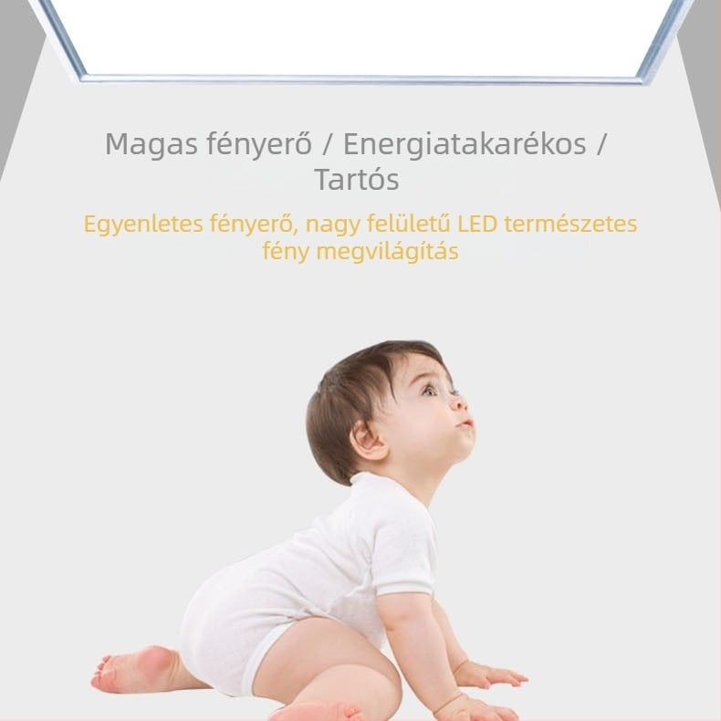 Integrált LED panel lámpa 60×120 cm mennyezetre, konyha és fürdőszoba világítás, magas fényerő