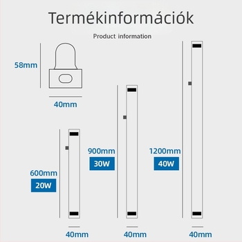 Régi T8 fluoreszcens cső – teljes készlet tartóval, lámpa foglalattal, indítóval és ballaszttal, 36W, háromszínű nappali fény