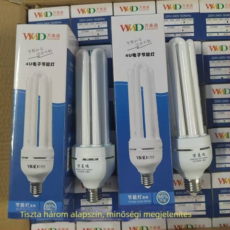Wan Meidi YP236V energiatakarékos U-formájú fluoreszcens lámpa, 45-105W, 1100-1950 lm, 6500K, 220V, 8000 h élettartam