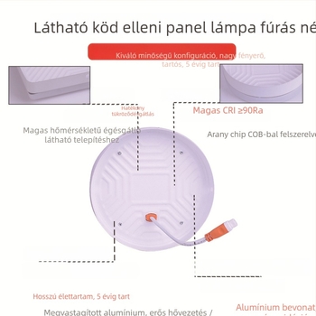 Keret nélküli LED-panel, felületre szerelt mennyezeti downlight – kör vagy négyzet