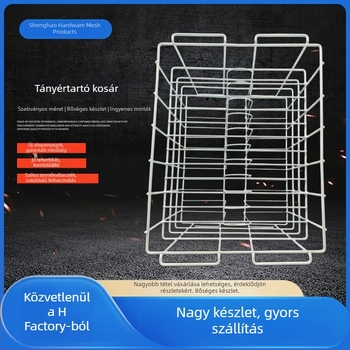 Vasból készült tányérok tároló kosara, vastagított kivitel, fehér és zöld műanyag bevonattal, nagy kapacitású