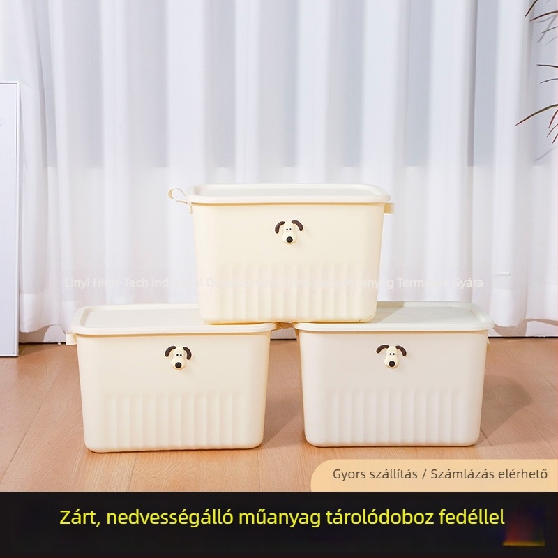 18 literes műanyag tároló doboz, otthoni rendszerezéshez és játékok tárolásához