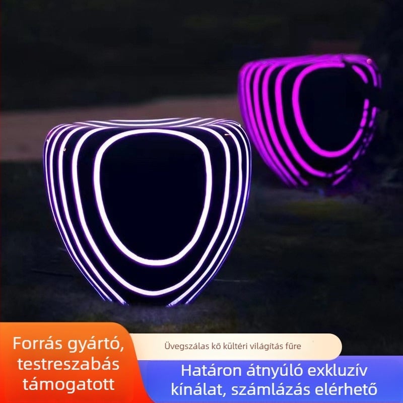 Üvegszálas kőlámpa kültéri LED tájvilágításhoz