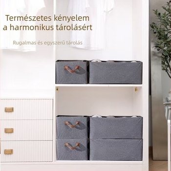 Összecsukható textil tároló doboz ruháknak, fiókos stílusban, 46×28×20 cm