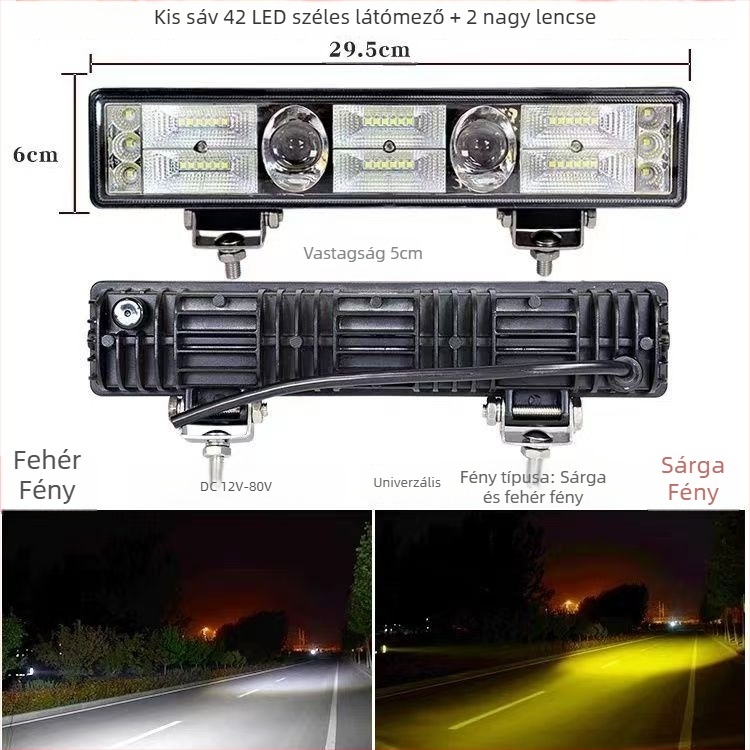 LED autóspotlámpa integrált magas- és alacsony fényszóróval, vízálló lézerfény nagy teherautókhoz, ultra fényes fényszóró