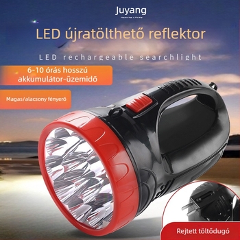 LED hordozható reflektor beépített töltővel, otthoni vészvilágításra és szabadidős használatra, hosszú működési idő