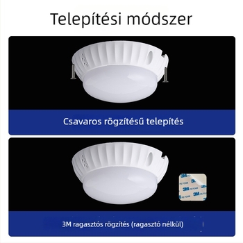 Mennyezeti LED világítás radar mozgásérzékelővel és hang- és fényvezérléssel, félgömb diffúzor