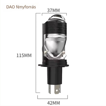 M03 LED autófény H4, fisheye matrix lencsével, közvetlen csatlakozású, univerzális autókhoz és motorkerékpárokhoz