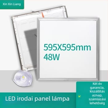LED panel lámpa konyha és fürdőszoba mennyezeti lámpa, 595×595 sík panel, beépített világítással