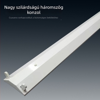 T8 dupla háromszög LED lámpatartó, alumíniumötvözet, tiszta helyiségek és kórházi világításhoz