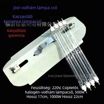 Wolfram-halogén cső, ultra fényes, 500–1000W, 220V, építkezéshez, sütőhöz kacsa sütéséhez és fűtéshez, lámpatartóval