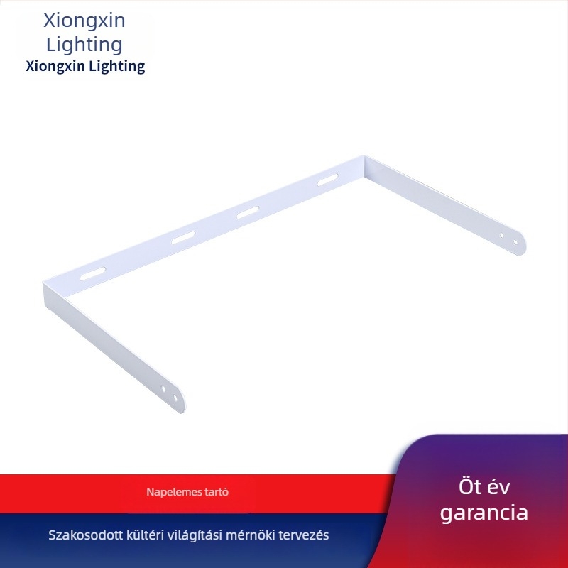 LED kültéri flood lámpa tartó, fémből készült világítási kiegészítő, U-alakú tartó fotovoltaikus panelhez és flood lámpához