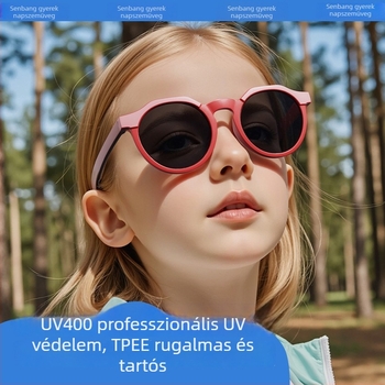 KR601 2026 Új TPEE Polarizált Gyerek Napszemüveg Gradient Lencsékkel