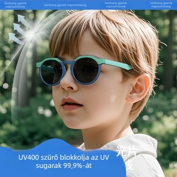 KR601 2026 Új TPEE Polarizált Gyerek Napszemüveg Gradient Lencsékkel