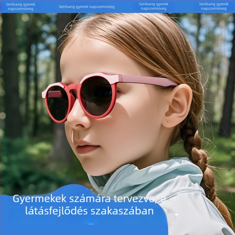 KR601 2026 Új TPEE Polarizált Gyerek Napszemüveg Gradient Lencsékkel