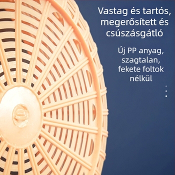 Macaron színű műanyag tárolókosár fedővel, konyhai használatra, leeresztő kosár zöldségekhez és gyümölcsökhöz