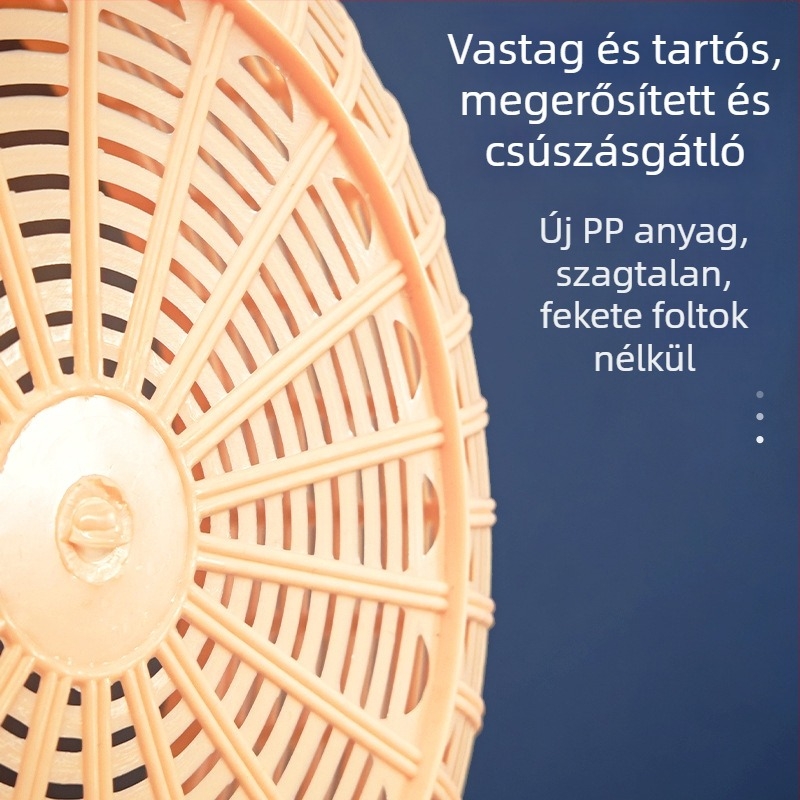 Macaron színű műanyag tárolókosár fedővel, konyhai használatra, leeresztő kosár zöldségekhez és gyümölcsökhöz