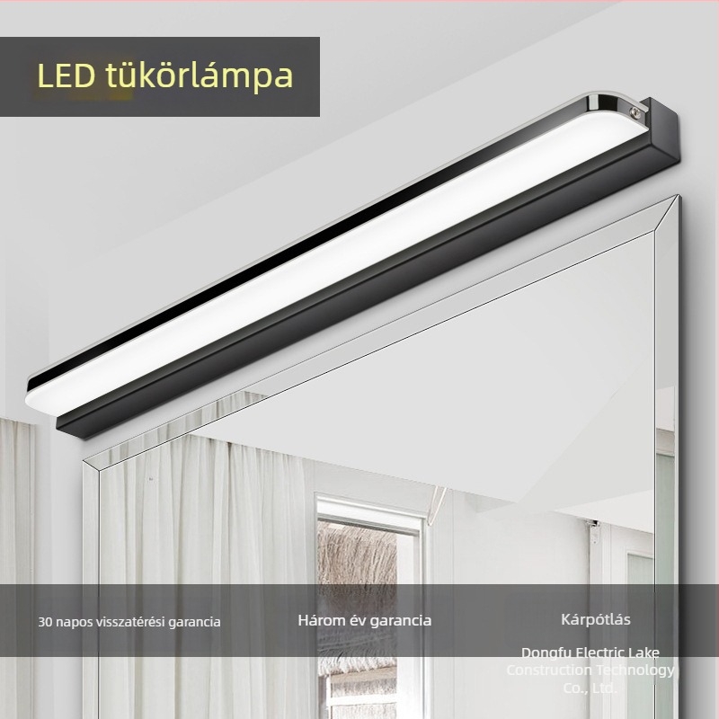 LED tükörfény fürdőszobába, vízálló és páramentes, modern minimalist stílus