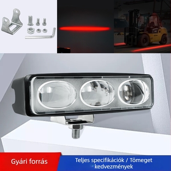 3-LED ultrafényes targoncá LED figyelmeztető lámpa, lineáris típus, biztonsági zóna jelzés, piros és kék fény