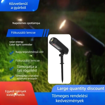 Napelemes LED spotlámpák kültéri gyepekre, kertekbe, fákra és tájvilágításra