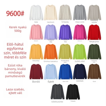 Női körkivágású vastag pulóver egyedi logóval, városi laza stílus, fleece bélés, pamutkeverék, hosszú ujjú, laza szabás, méretek S–4XL, több szín.