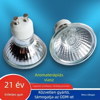 GU10 halogén gyertyamelegítő lámpa illóolaj aromaterápiához, viasz olvasztáshoz, lánghatás, 35W