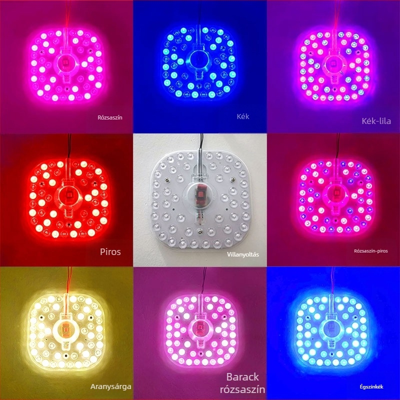 LED Mennyezetlámpa mágneses modullal a színcseréhez – négyzetes vagy kerek kivitel, hálószoba, erkély, nappali számára