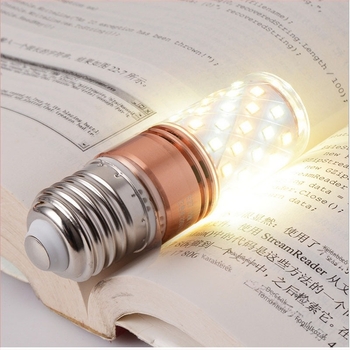 Háromszínű, szabályozható LED-lámpa E27-es foglalattal, gyertya alakú, 12W, otthoni energiatakarékos világítás