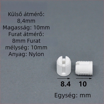M3 szekrénycsukló beépített nylon szemcsékkel, M4 önmetsző csavarok