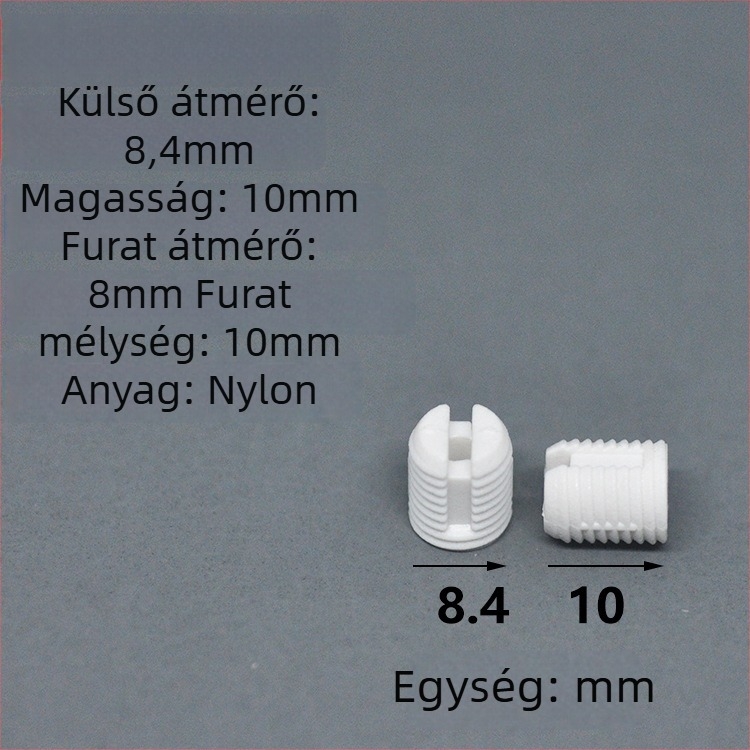 M3 szekrénycsukló beépített nylon szemcsékkel, M4 önmetsző csavarok
