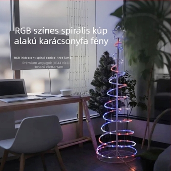 Spirál alakú atmoszferikus fény beltéri és kültéri használatra, dekoratív világítás kültéri fesztiválokra, kertvilágítás, IP44 vízálló.