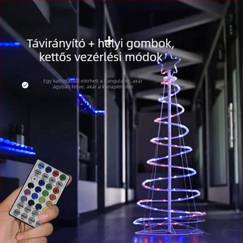 Spirál alakú atmoszferikus fény beltéri és kültéri használatra, dekoratív világítás kültéri fesztiválokra, kertvilágítás, IP44 vízálló.