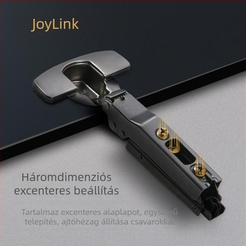 Joylink ruhásszekrény zsanér hidraulikus csillapítóval, kétlépcsős működés, univerzális faajtókhoz