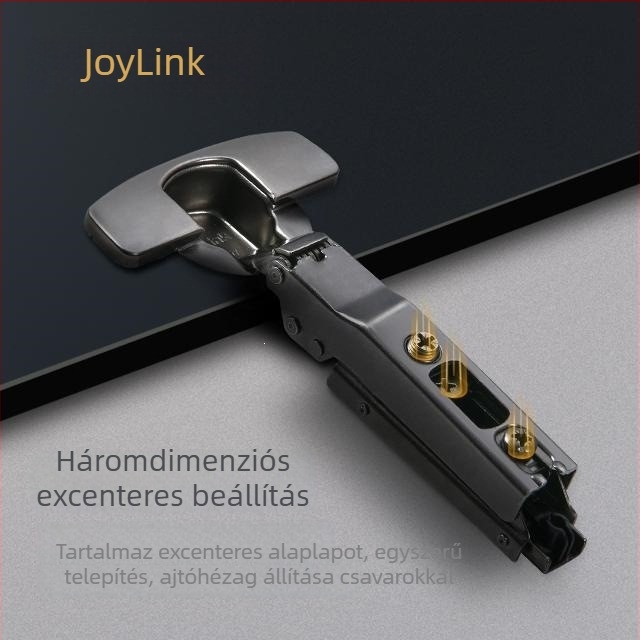 Joylink ruhásszekrény zsanér hidraulikus csillapítóval, kétlépcsős működés, univerzális faajtókhoz