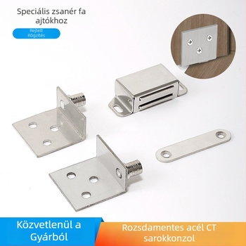 CT szögű zsanér rozsdamentes acélból a bútorokhoz, rejtett felső- és alsó ajtóhoz