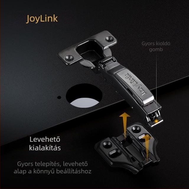 Joylink Baloldali Szomszéd Alpha 35 mm Vastag AjtóPanel, Kivehető, Zéró-Szögű Pánt, Titánium Gunmetal Színű Hidegen Hengerelt Acél