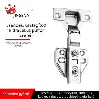 Hidraulikus zsanér szekrény- és ruhásszekrény ajtókhoz, megerősített lengéscsillapítással, csendes működés