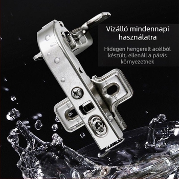 JoyLink 90°-os csukló ruhásszekrény- és kamraajtókhoz hidraulikus csillapítással és csendes működéssel, derékszögű duplaajtókhoz