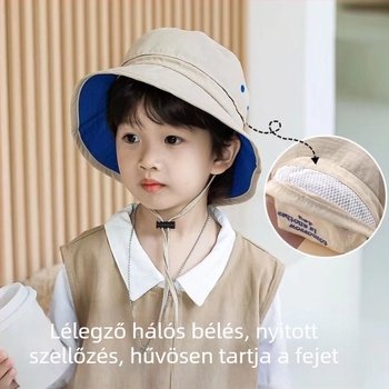 Gyermekeknek készült horgászkalap, légáteresztő hálós anyagból, nyári használatra, ultra vékony, gyorsan száradó, UV védelem, fiúknak és lányoknak