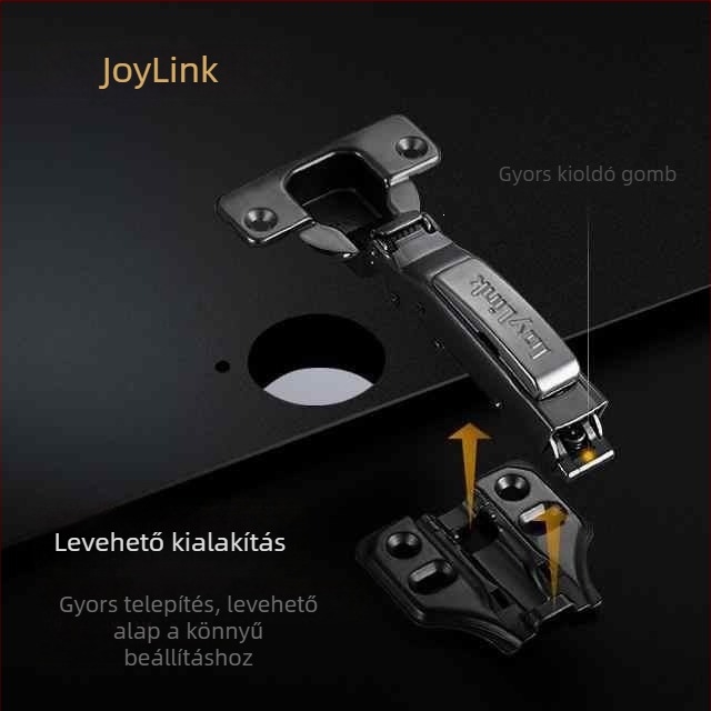 JoyLink Bal oldali Szomszéd Alpha, 35 mm vastag ajtópánt, gyors szerelés, levehető, 0 fokos szögű szekrényajtó