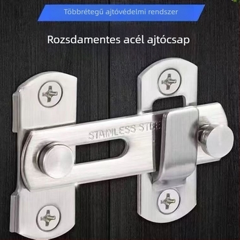 Rozsdamentes acél ajtózár fürdőszoba és hálószoba ajtajához, nehéz kivitelű csúszóajtóhoz